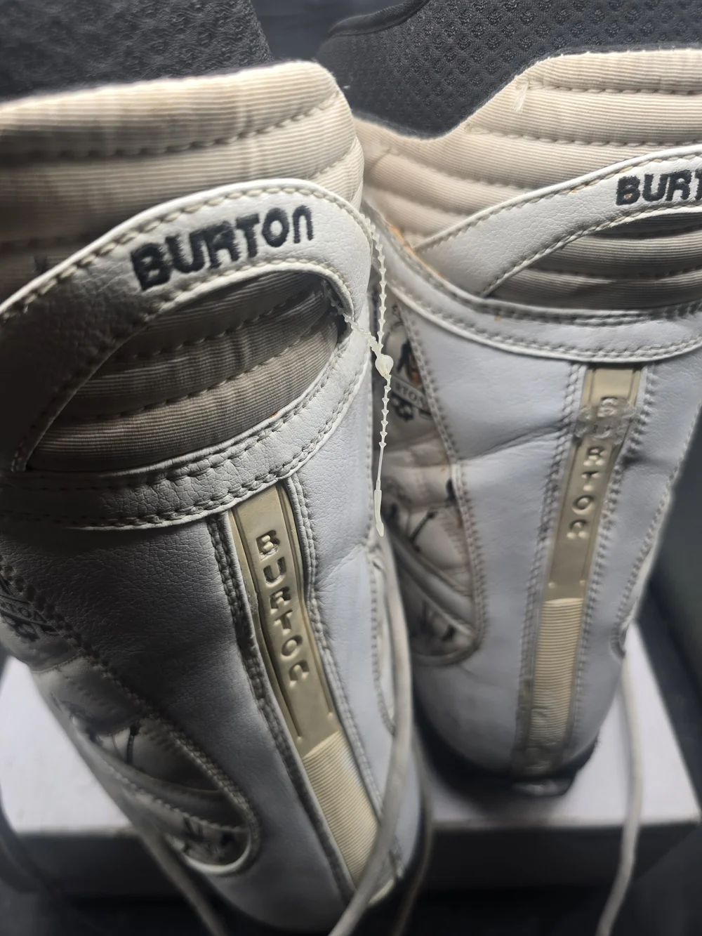 Burton Black and Gray Snowboard Boots with Cream‎ Trim